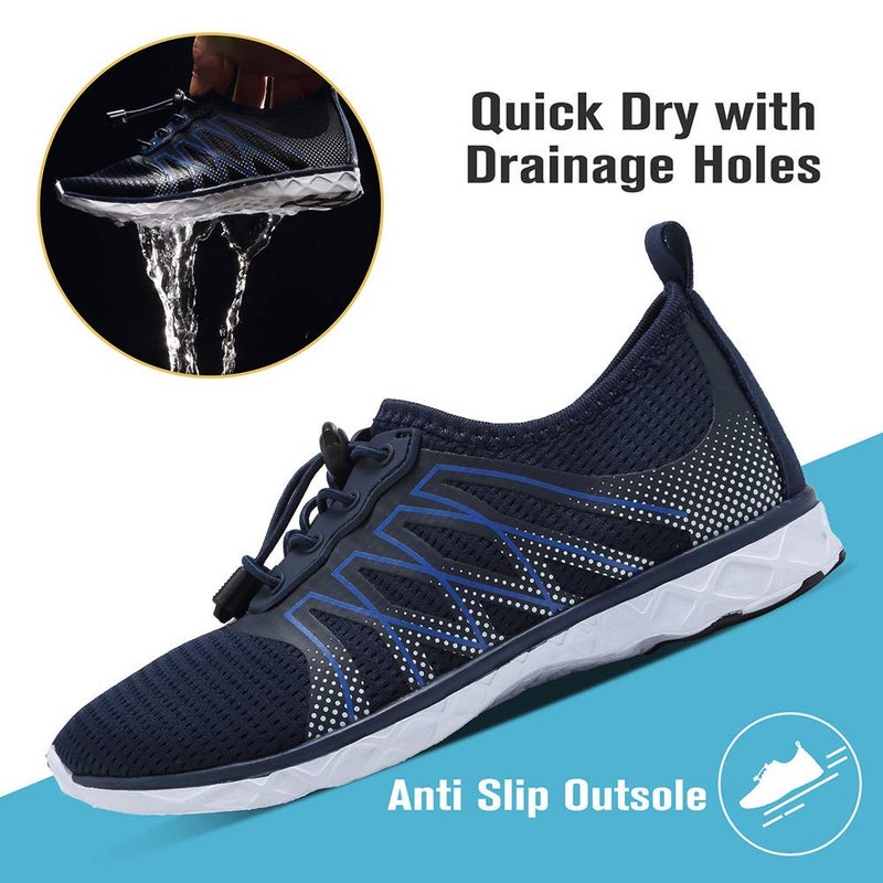 CIOR Kids Water Shoes Boys & Girls Sports Aqua Athletic Sneakers Lightweight Sport Shoes(Little Kid/Big Kid) U1ELJSX005-Navy-37 - Image 3